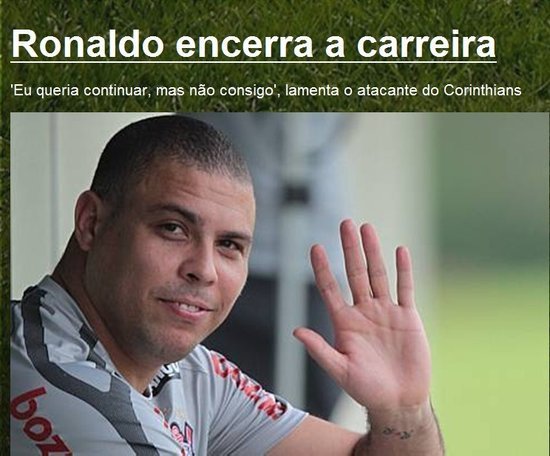 Ronaldo anuncia su retirada del fútbol