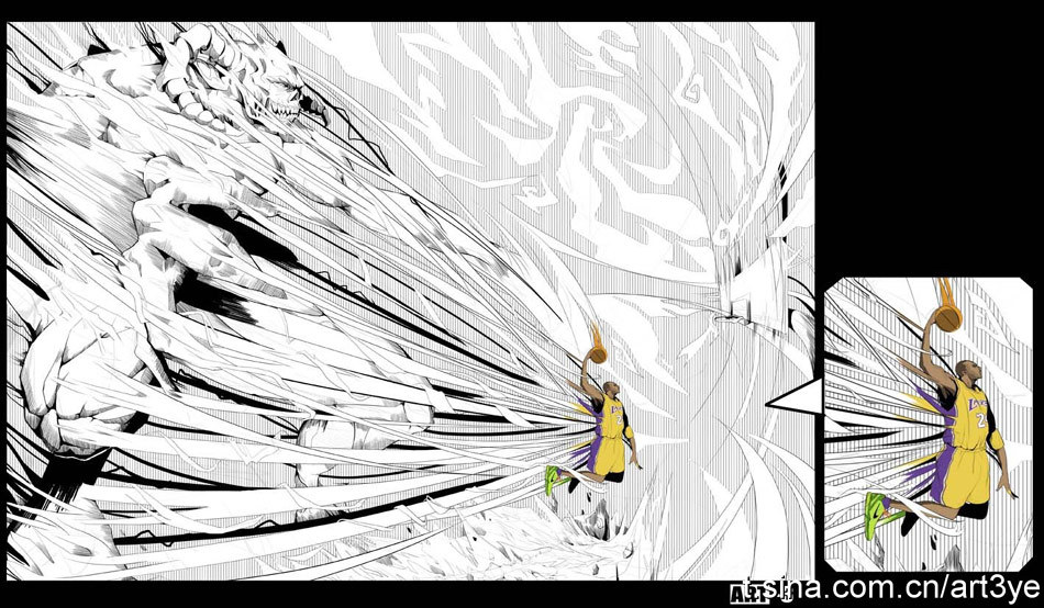 Viñetas de los estrellas brillantes de NBA