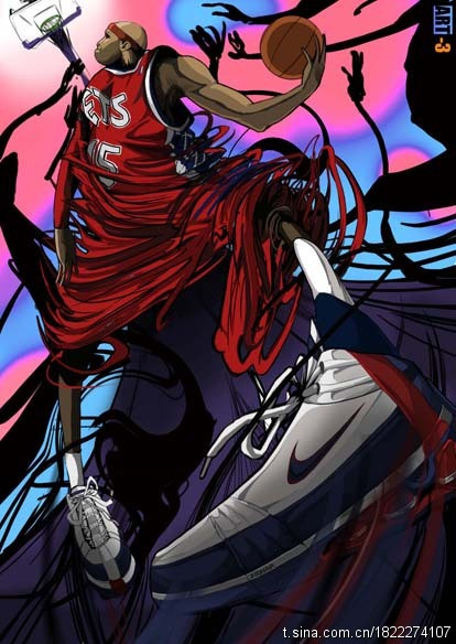 Viñetas de los estrellas brillantes de NBA