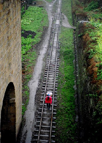 alegre viaje antiguo tren de vapor Sichuan 2