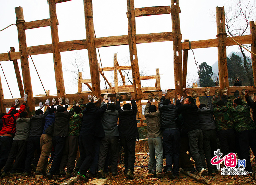 Wenchuan construímos nueva casa manos propias 3