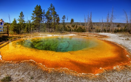 Morning Glory pool, pozo de agua caliente que puede cambiar colores