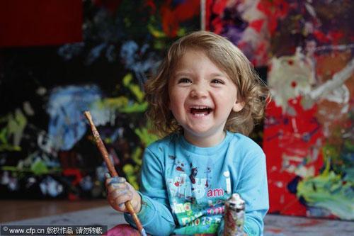 Una artísta de 4 años expone por primera vez en Nueva York 3