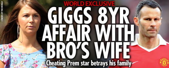 Giggs suma otro escándalo con la ex esposa de su hermano