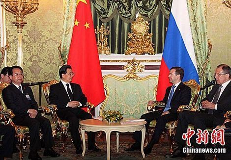 China – Rusia, energía, relaciones exteriores, diplomacia, Hu Jintao, Medvedev