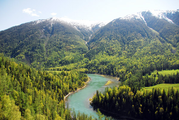 Xinjiang kaleidoscopio Lago Kanas 5