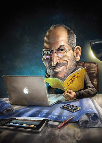 Caricaturas de Steve Jobs: ¡adiós, nuestro artista!