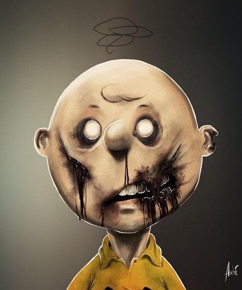 Figuras famosas de caricatura en zombies-- Charlie Brown