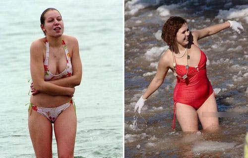 Bellezas calientes en bikini en el mundo de hielo 3