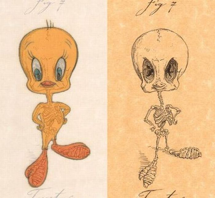 Estrellas de dibujos animados en el esqueleto 3