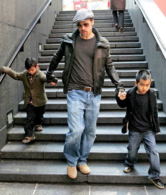 David Beckham, Brad Pitt y Tom Cruise, los papás con más estilo