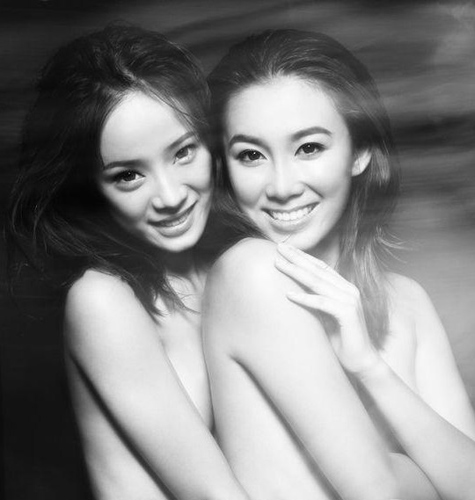 Estrellas chinas desnudas para la beneficencia pública