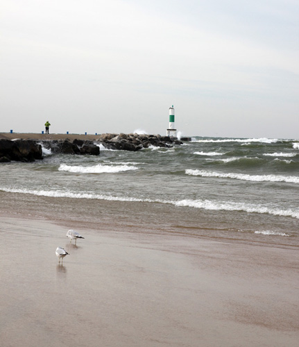 La playa de Grand Heaven en Michigan