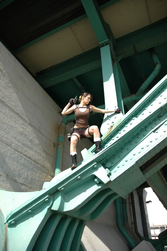 Cosplay de Lara Croft, protagonista famosa del juego ´Tomb Raider´