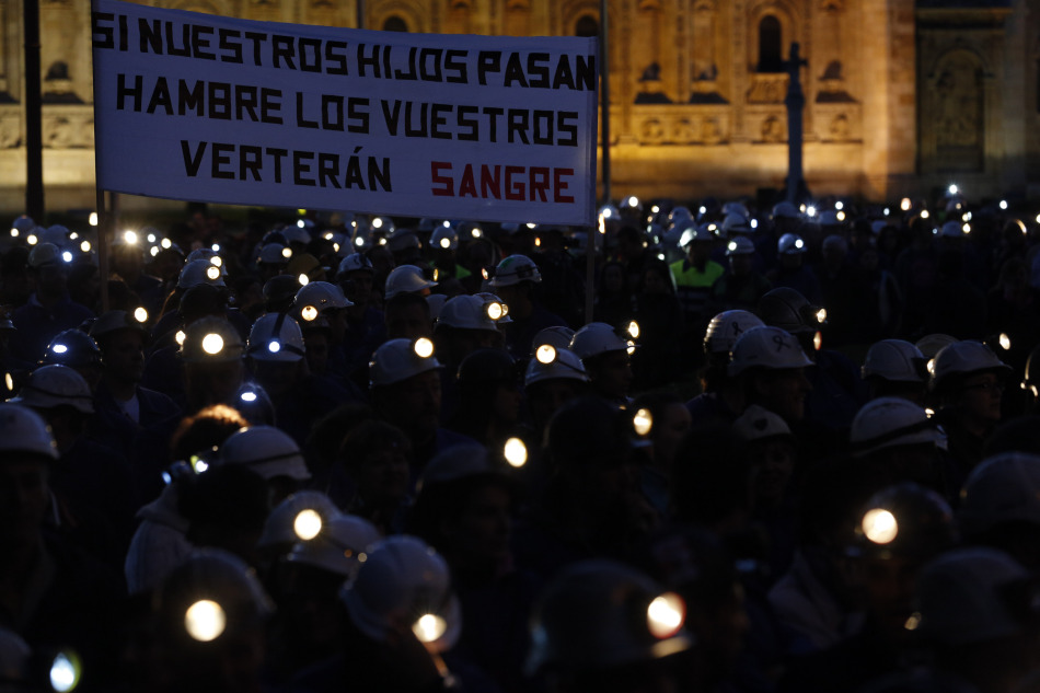 La huelga de los mineros españoles