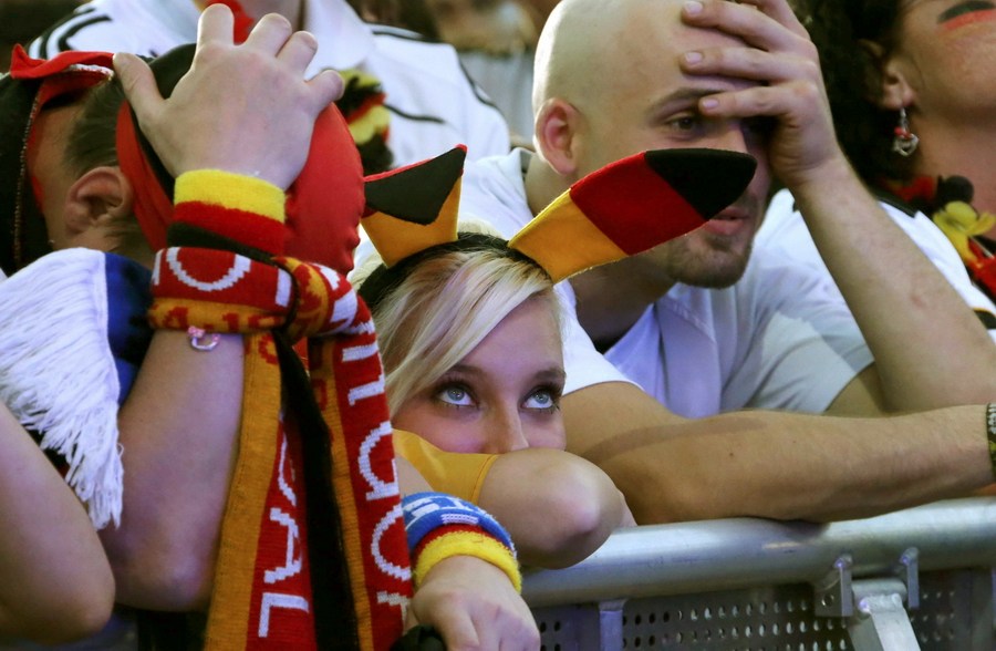 Aficionadas lloran por la selección alemana