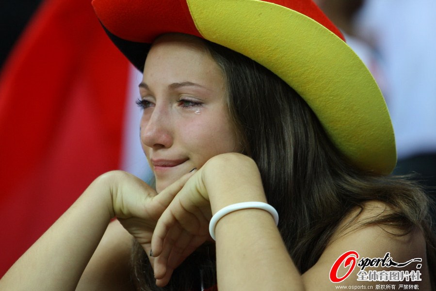 Aficionadas lloran por la selección alemana