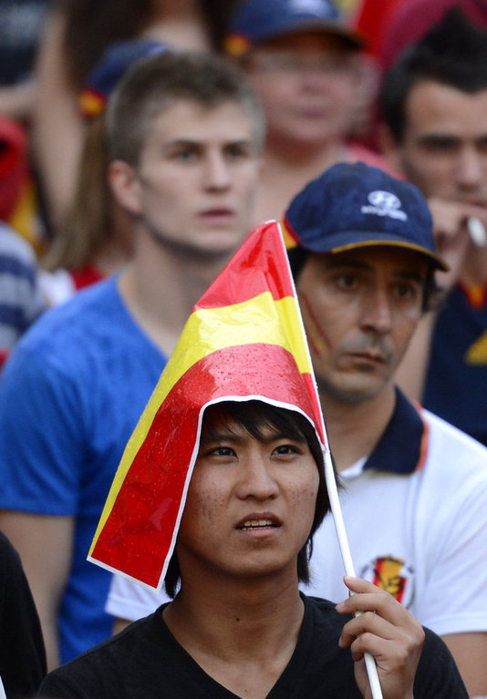 Los hinchas calientes chinos en Eurocopa