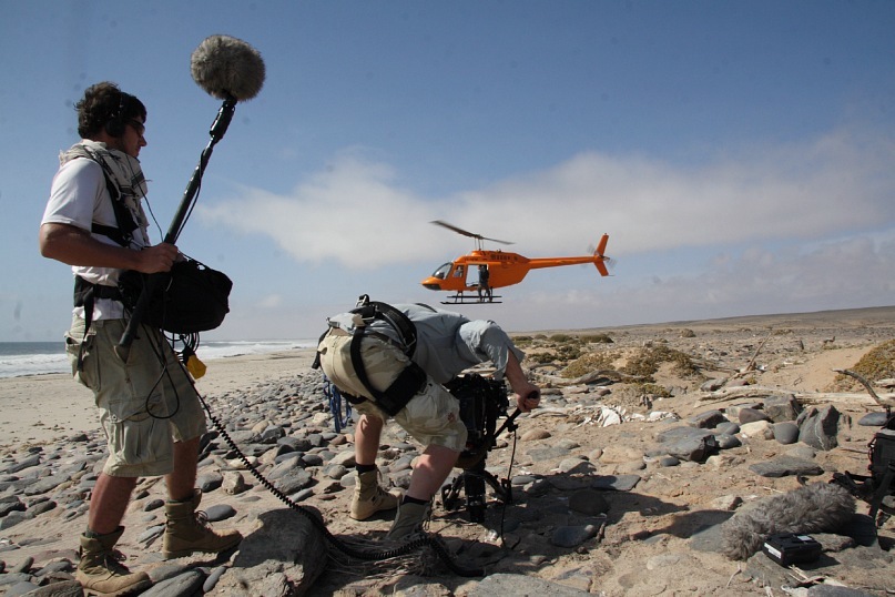 Imágenes detrás de la cámara de Man vs Wild