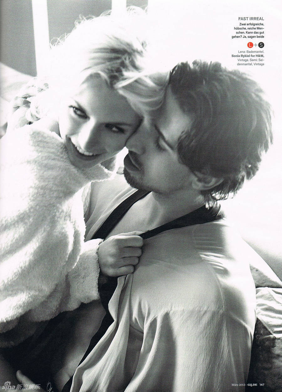 Sami Khedira y su novia Lena Gercke en GQ 3