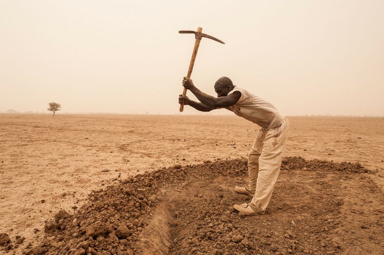 Vida dura de la gente de Mauritania bajo la sequía grave
