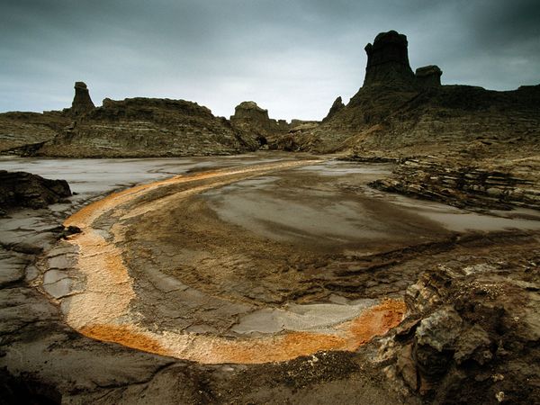 Paisaje del desierto de Danakil, Etiopía