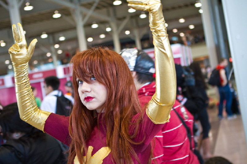 Cosplay sensual en el Festival de Animación en Nueva York