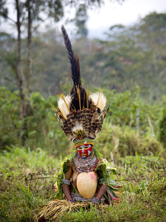 La tribu en Papua Nueva Guinea