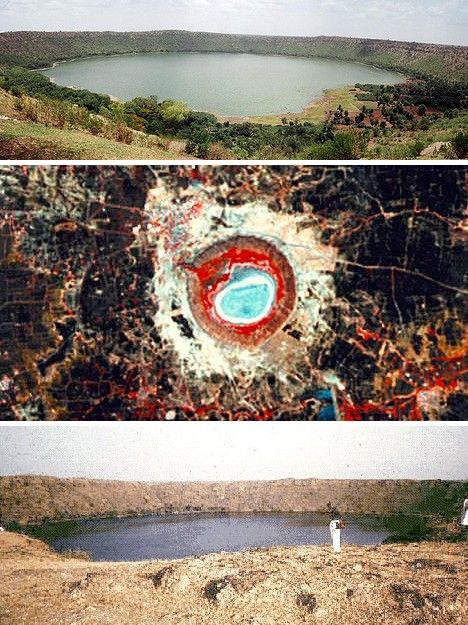 Lago volcánico en India