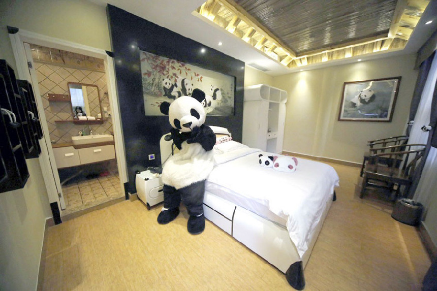 Abre el primer hotel temático de panda en Sichuan, China