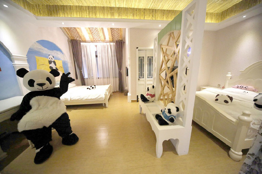 Abre el primer hotel temático de panda en Sichuan, China