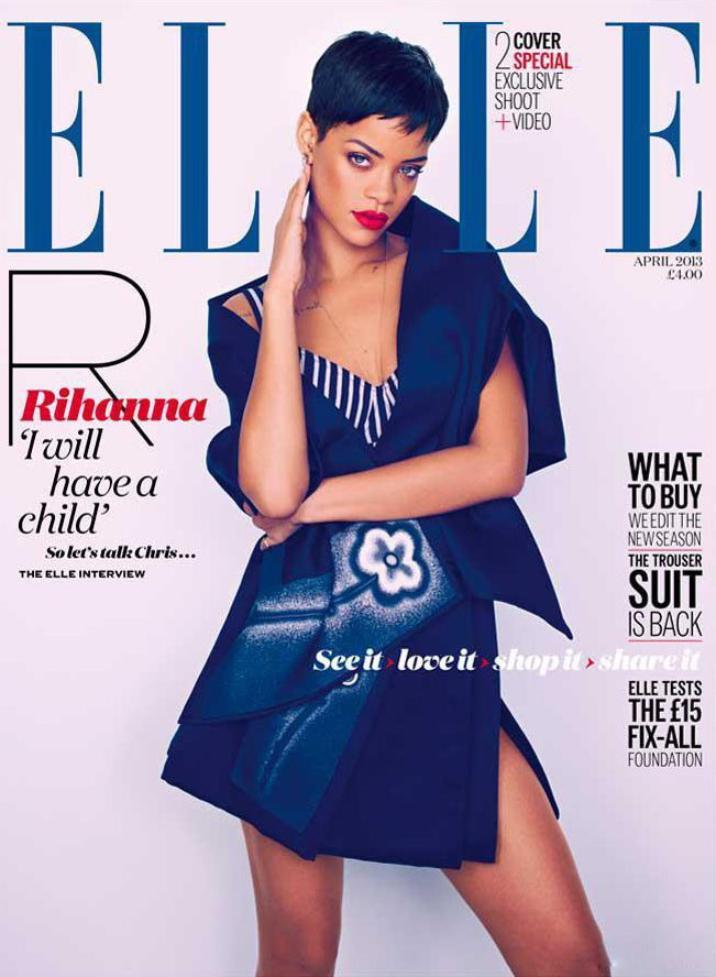Rihanna La Morena Sexy En ELLE Spanish china cn 