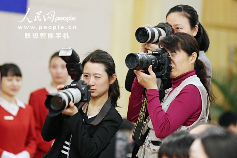 Las fotógrafas chinas en las dos sesiones