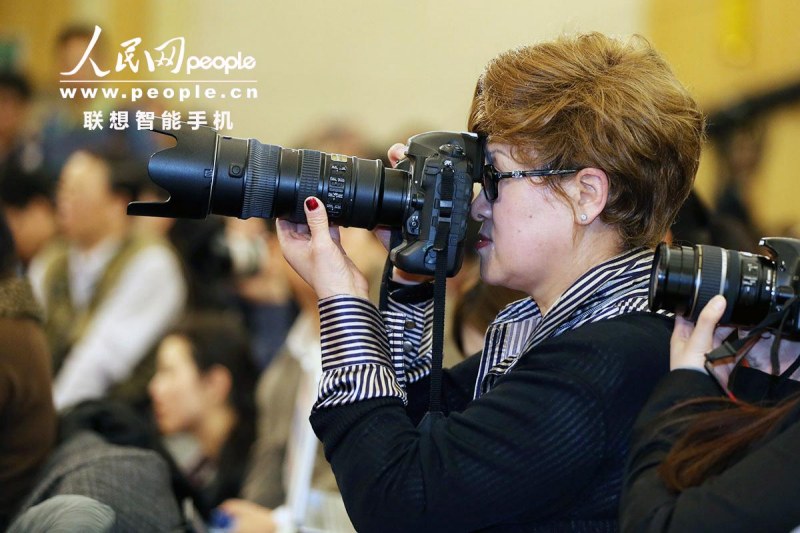 Las fotógrafas chinas en las dos sesiones