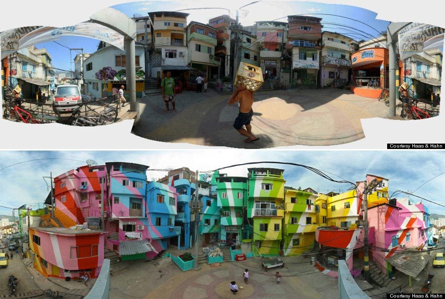 Artistas convierten las favelas y barrios pobres de Brasil en un mundo colorido 1