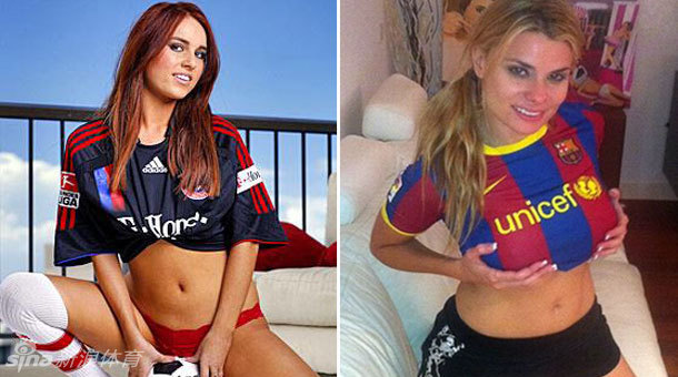 Las seguidoras locas y sexys de FC. Barcelona y de Bayern