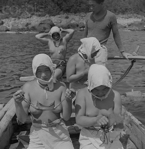 Fotos antiguas: fotos desnudas de ama, las pescadoras mujeres japonesas