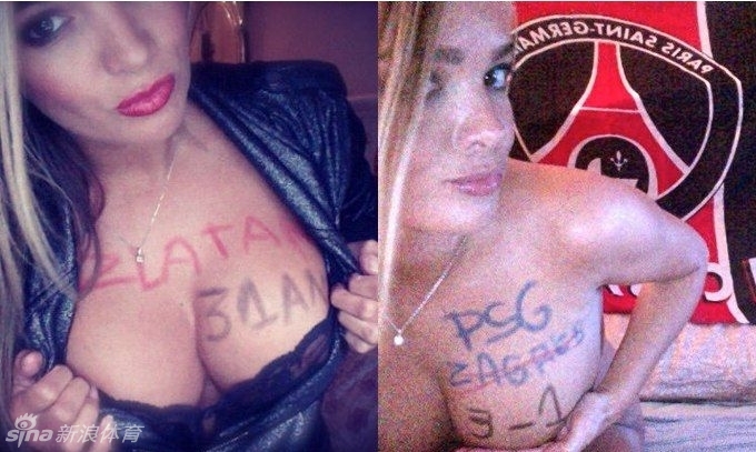 Chica francesa posa desnuda y enseña sus pechos para apoyar su equipo de fútbol