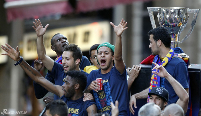 La celebración de la Liga del Barcelona 2