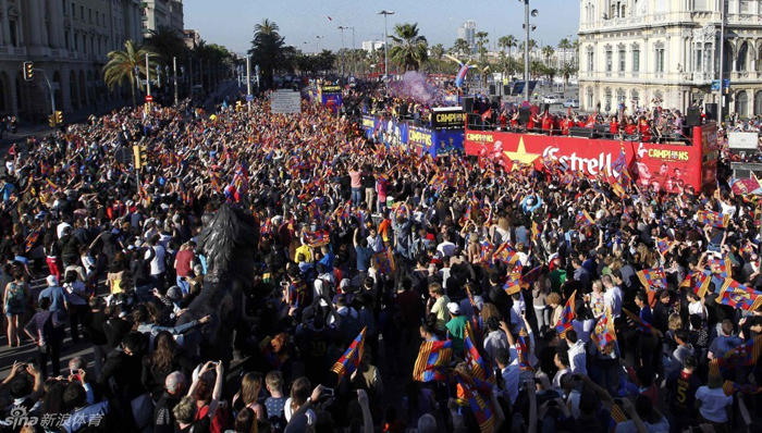  La celebración de la Liga del Barcelona 4