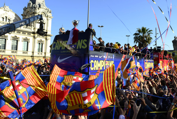 La celebración de la Liga del Barcelona 6