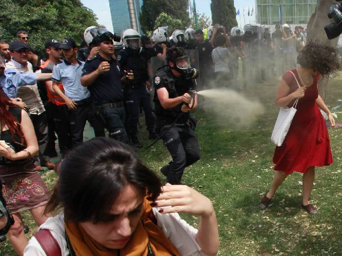 “La mujer de rojo” el icono involuntario de las protestas turcas