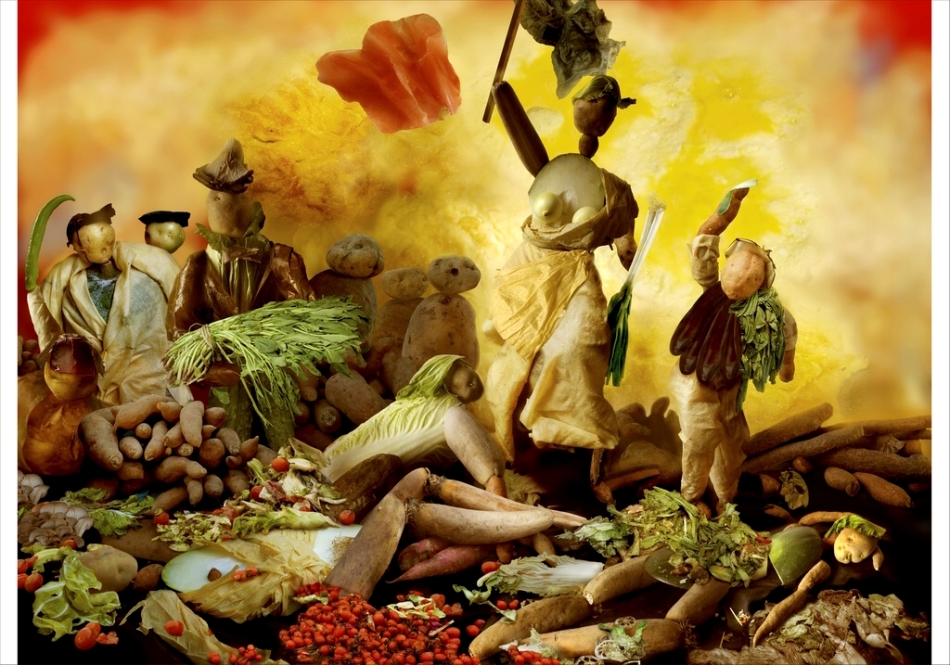 Las clásicas obras hechas con verduas 17