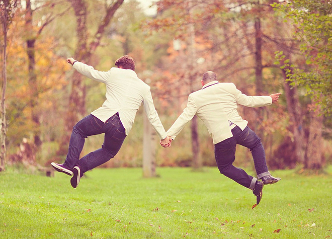 Fotos graciosas de la boda de homosexuales