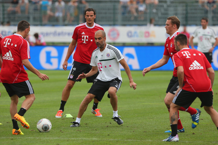 Josep Guardiola se llevó al Bayern a Italia para la pretemporada 1