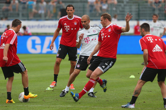 Josep Guardiola se llevó al Bayern a Italia para la pretemporada 2