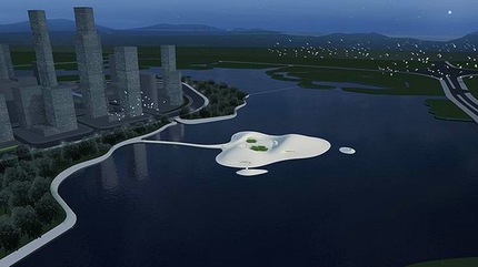 China construye un inusual museo-isla artificial, el más grande de Asia