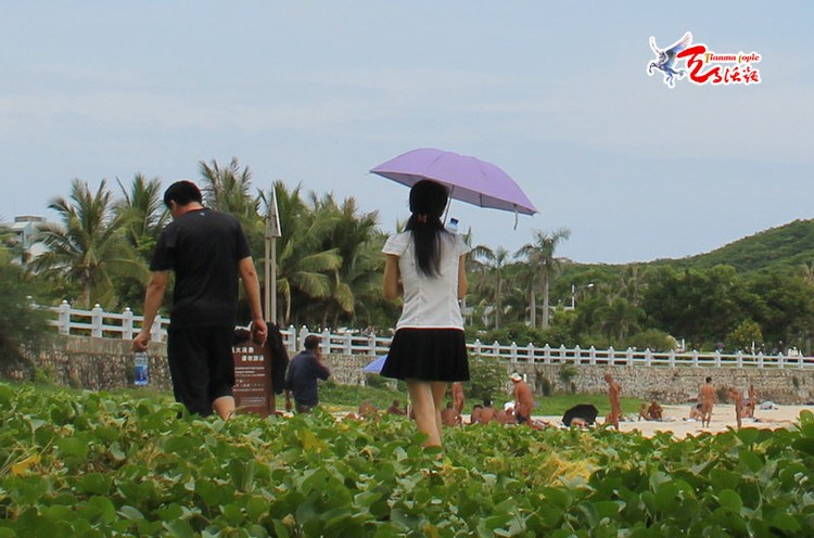 Playa nudista en Sanya, Hainan