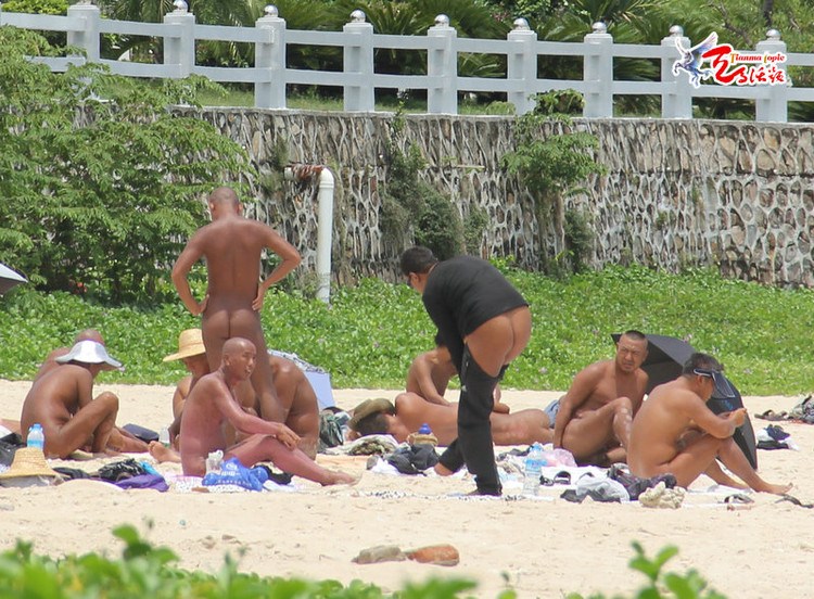 Playa nudista en Sanya, Hainan