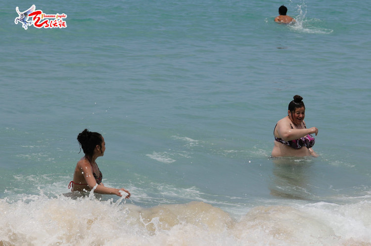 Playa nudista en Sanya, Hainan